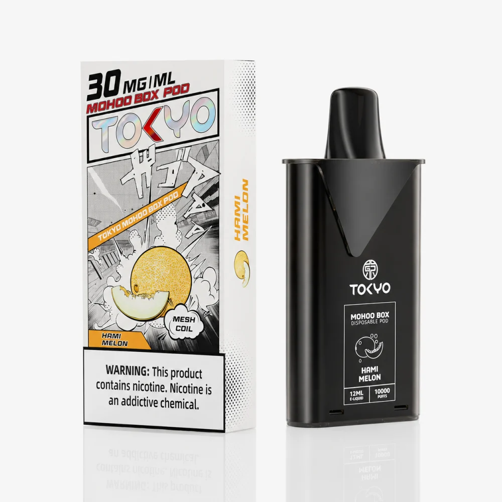替換式煙彈｜TOKYO MOHOO BOX 東京魔盒｜10000口 12mL 1.0Ω鋼網棉芯 哈密瓜冰