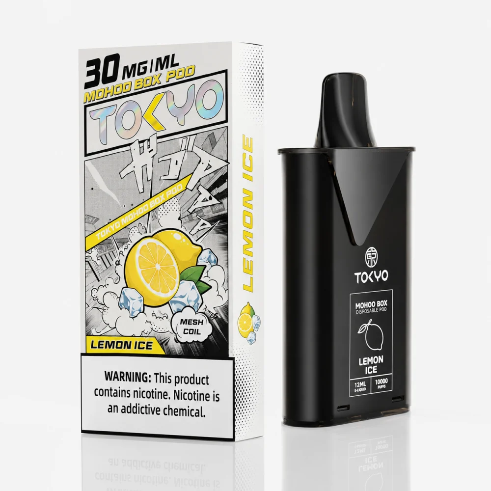 替換式煙彈｜TOKYO MOHOO BOX 東京魔盒｜10000口 12mL 1.0Ω鋼網棉芯 檸檬冰