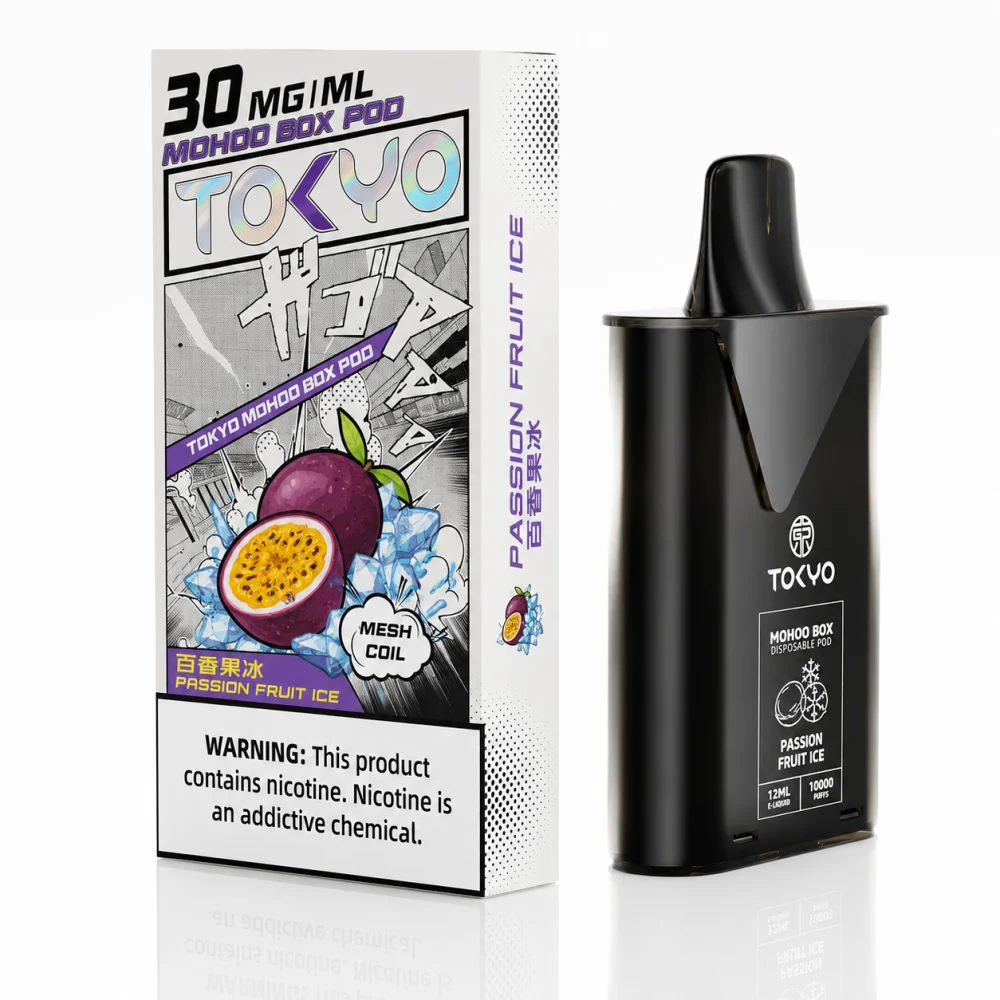 替換式煙彈｜TOKYO MOHOO BOX 東京魔盒｜10000口 12mL 1.0Ω鋼網棉芯 百香果冰
