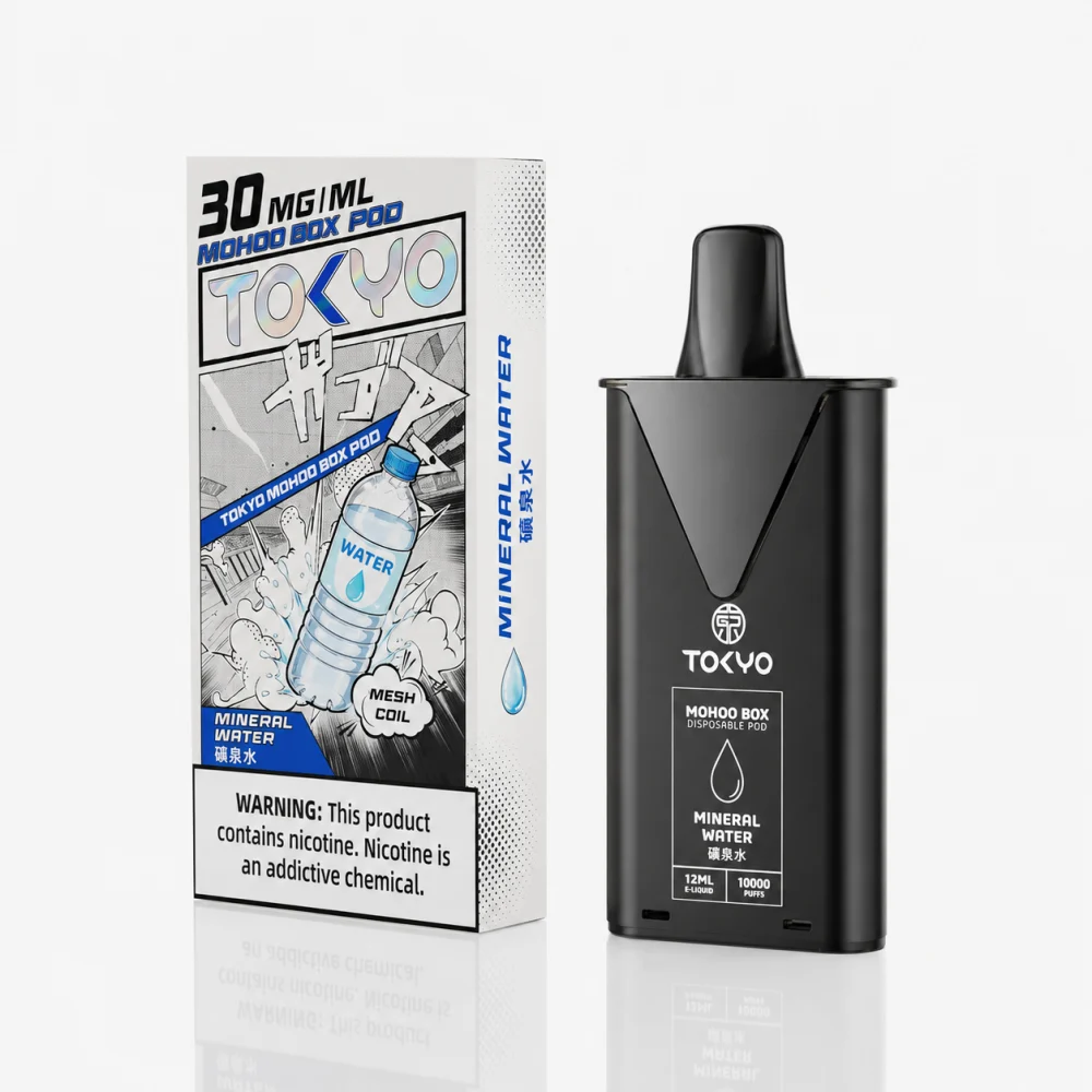 替換式煙彈｜TOKYO MOHOO BOX 東京魔盒｜10000口 12mL 1.0Ω鋼網棉芯 礦泉水