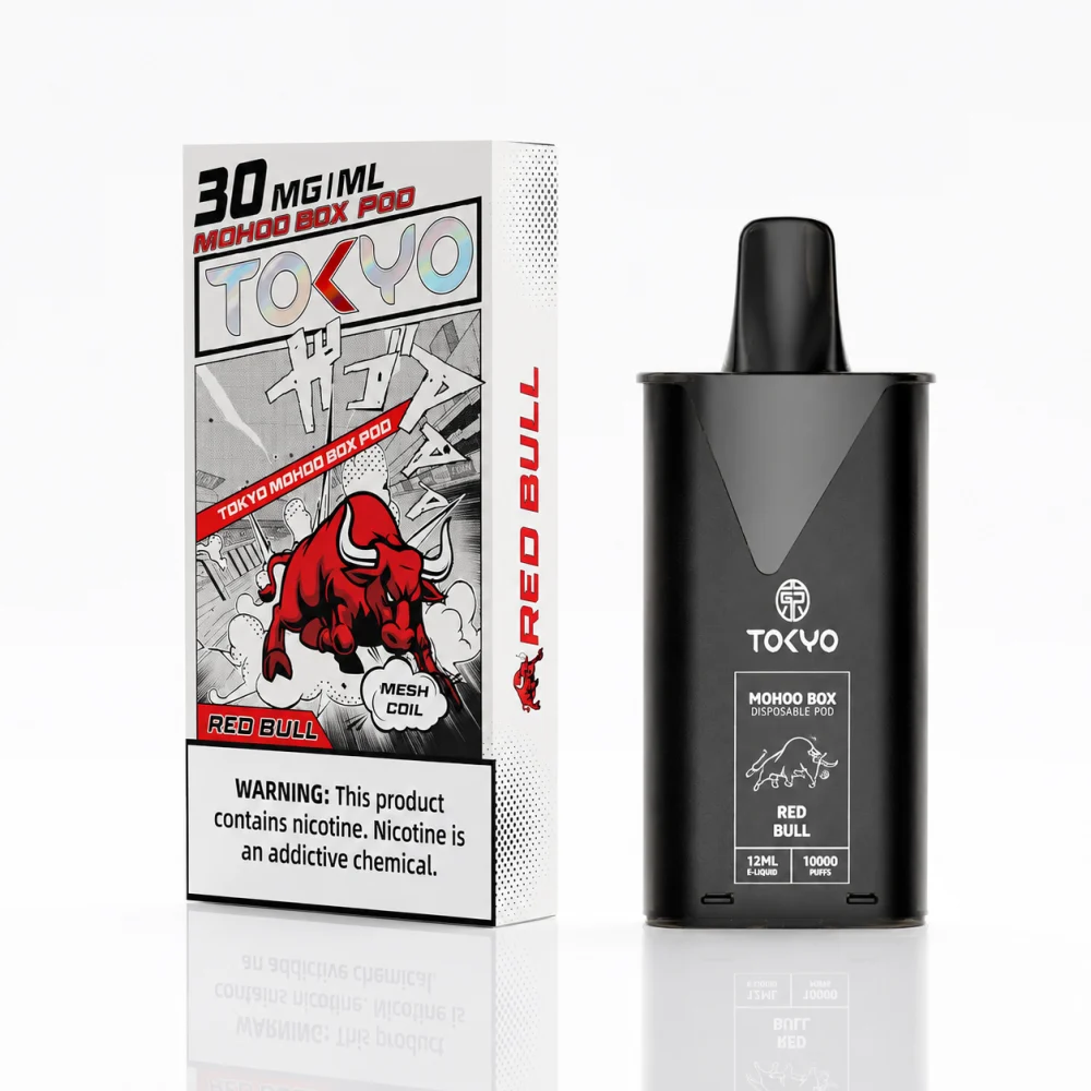 替換式煙彈｜TOKYO MOHOO BOX 東京魔盒｜10000口 12mL 1.0Ω鋼網棉芯 红牛冰