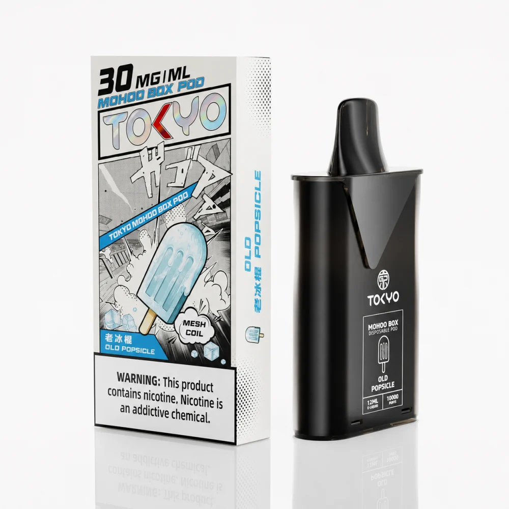 替換式煙彈｜TOKYO MOHOO BOX 東京魔盒｜10000口 12mL 1.0Ω鋼網棉芯 老冰棍