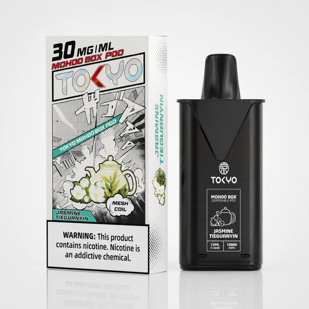 替換式煙彈｜TOKYO MOHOO BOX 東京魔盒｜10000口 12mL 1.0Ω鋼網棉芯 茉莉鐡觀音