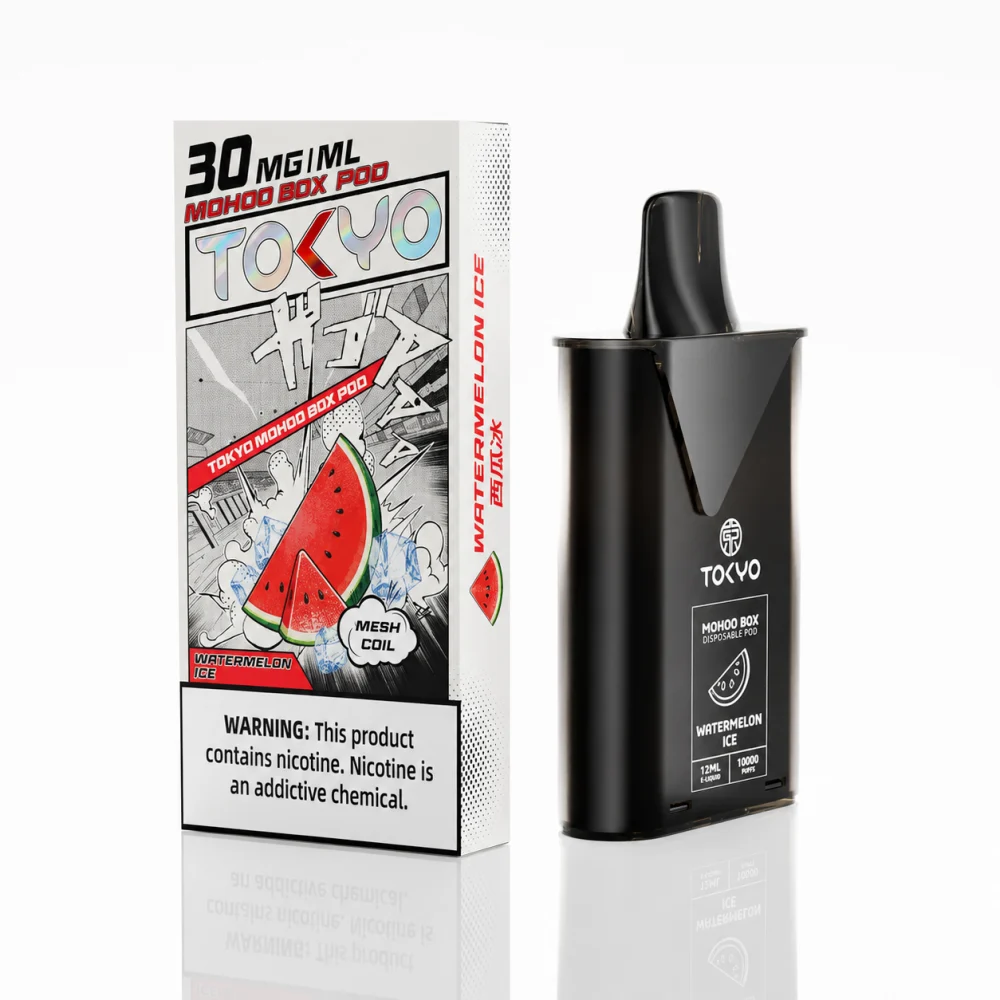 替換式煙彈｜TOKYO MOHOO BOX 東京魔盒｜10000口 12mL 1.0Ω鋼網棉芯 西瓜冰