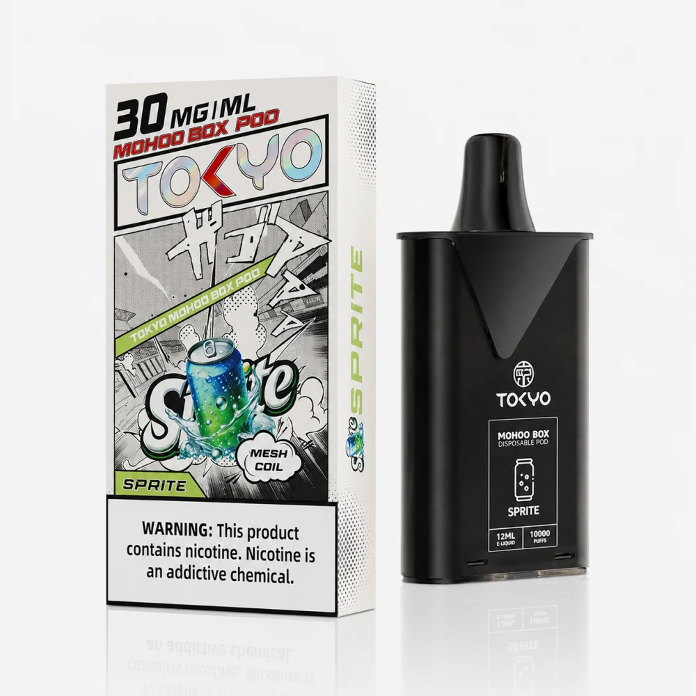 替換式煙彈｜TOKYO MOHOO BOX 東京魔盒｜10000口 12mL 1.0Ω鋼網棉芯 雪碧