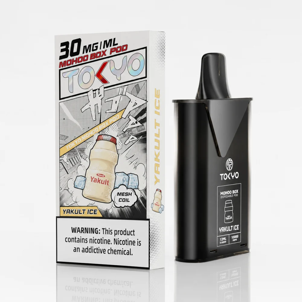 替換式煙彈｜TOKYO MOHOO BOX 東京魔盒｜10000口 12mL 1.0Ω鋼網棉芯 養樂多冰