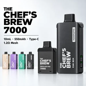 廚師佳釀 7000口 拋棄式電子煙｜3ml 磁吸防漏 Type-C 快充 400mAh 恒壓輸出【7種口味】【4種顏色】